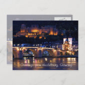 Heidelberg bei der Nachtpostkarte Postkarte (Vorne/Hinten)