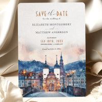 Heidelberg Deutschland Save the Date Wedding Card