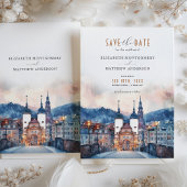 Heidelberg Deutschland Save the Date Wedding Card Einladung