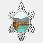 Heidelberg, Deutschland Schneeflocken Zinn-Ornament (Rechts)