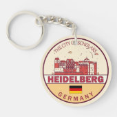 Heidelberg Deutschland Skyline Emblem Schlüsselanhänger (Vorderseite)