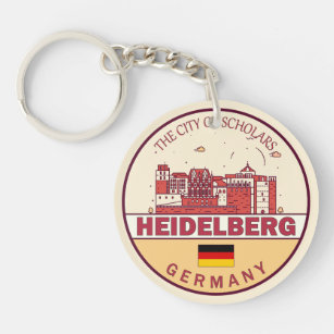 Heidelberg Deutschland Skyline Emblem Schlüsselanhänger