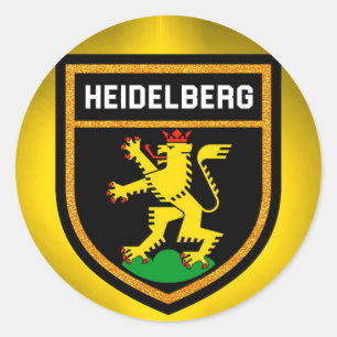 Heidelberg-Flagge Runder Aufkleber