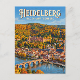 Heidelberg im Herbst Deutschland Postkarte