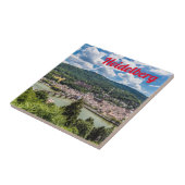 Heidelberg Neckar Panorama Deutschland Fliese (Seite)