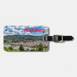 Heidelberg Neckar Panorama Deutschland Gepäckanhänger