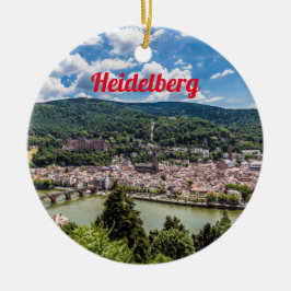 Heidelberg Neckar Panorama Deutschland Keramik Ornament