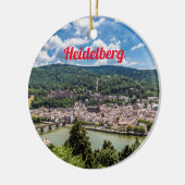 Heidelberg Neckar Panorama Deutschland Keramik Ornament (Links)