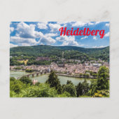 Heidelberg Neckar Panorama Deutschland Postkarte (Vorderseite)