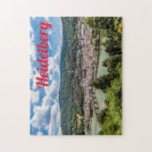 Heidelberg Neckar Panorama Deutschland Puzzle (Vertikal)