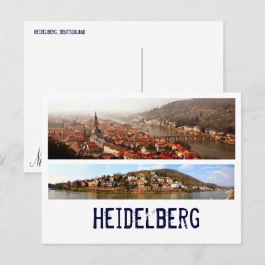 Heidelberg Postkarte (Vorne/Hinten)