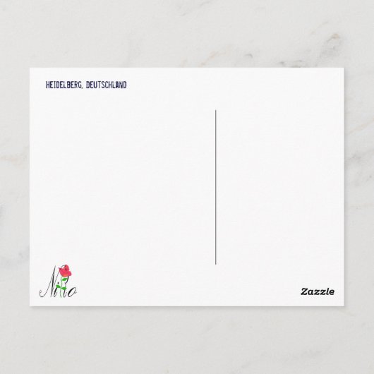 Heidelberg Postkarte (Rückseite)
