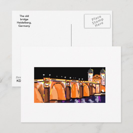 Heidelberg Postkarte (Vorne/Hinten)