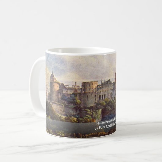 Heidelberg-Schloss durch Fohr Karl Philipp Kaffeetasse (Vorderseite Links)