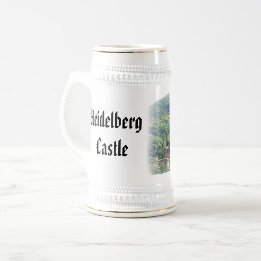 Heidelberg-Schloss - Stein Bierglas (Vorderseite Links)