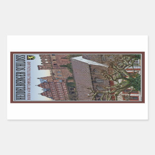 Heidelberg - Schloss von unten Rechteckiger Aufkleber