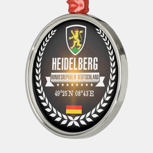 Heidelberg Silbernes Ornament (Links)