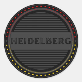 Heidelberg Stadtstolz-Emblem – Deutsche Identität Runder Aufkleber
