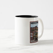 Heidelberg - Statue und Schloss Zweifarbige Tasse (VorderseiteRechts)