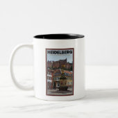 Heidelberg - Statue und Schloss Zweifarbige Tasse (Links)