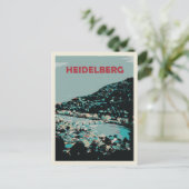 Heidelberg und Neckar Fluss Deutschland Romantisch Postkarte (Stehend Vorderseite)