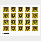 Heidelberger Flagge Quadratischer Aufkleber (Blatt)