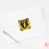 Heidelberger Flagge Quadratischer Aufkleber (Umschlag)