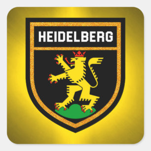 Heidelberger Flagge Quadratischer Aufkleber