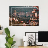 Heidelberger Schloss Frühling – Romantisches deuts Poster (Heimbüro)