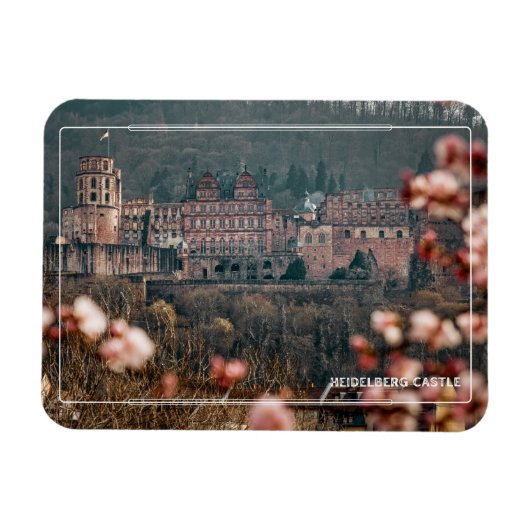 Heidelberger Schloss im Frühling – Romantisches De Magnet (Horizontal)