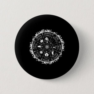 Heidenrad des Jahres Hexe Wicca Frohe Ostara Button