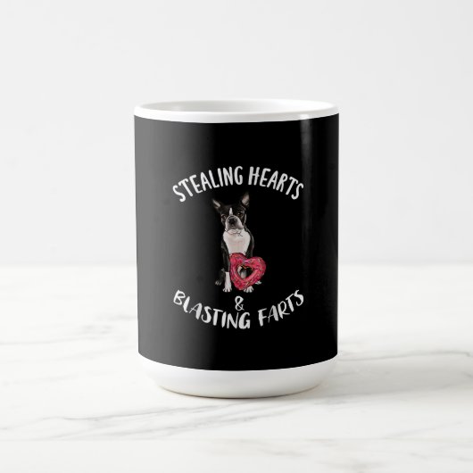 Heidenrauschen von Furzen Boston Terrier Kaffeetasse (Mittel)