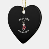 Heidenrauschen von Furzen Boston Terrier Keramik Ornament (Links)