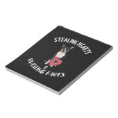 Heidenrauschen von Furzen Boston Terrier Notizblock (Rotiert)