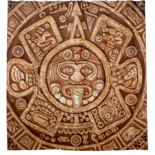 Heidenschmuck eines Stammes Maya-Textur Duschvorhang