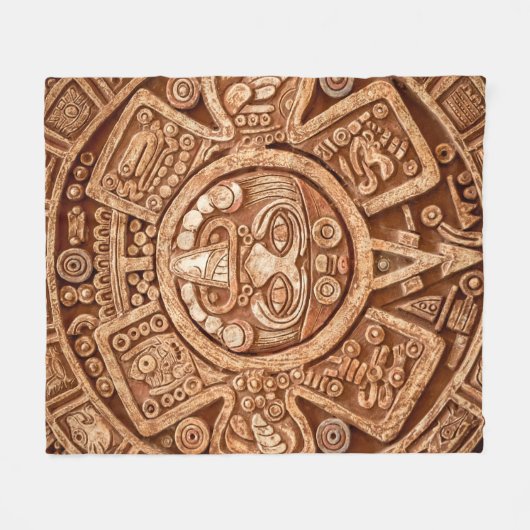 Heidenschmuck eines Stammes Maya-Textur Fleecedecke (Vorderseite (Horizontal))