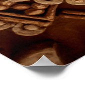 Heidenschmuck eines Stammes Maya-Textur Poster (Ecke)