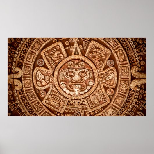 Heidenschmuck eines Stammes Maya-Textur Poster (Vorne)