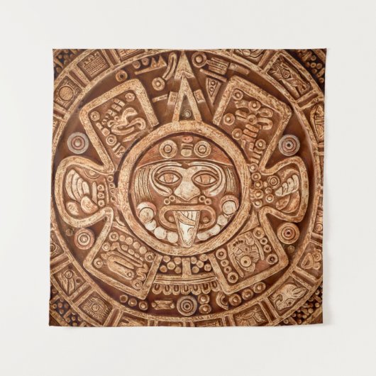Heidenschmuck eines Stammes Maya-Textur Wandteppich (Vorderseite)