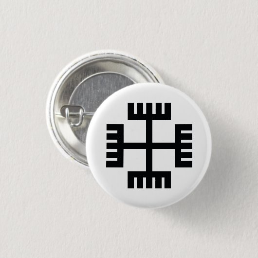 Heidentums-religiöses Symbol Button (Vorne & Hinten)