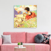 "Heidi and Her Goats" von Jessie Willcox Smith Leinwanddruck (Insitu (Wohnzimmer))