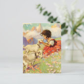 "Heidi and Her Goats" von Jessie Willcox Smith Postkarte (Stehend Vorderseite)