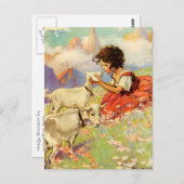 "Heidi and Her Goats" von Jessie Willcox Smith Postkarte (Vorne/Hinten)