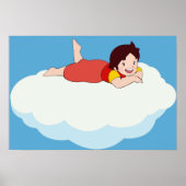 Heidi auf einer Wolke das Mädchen aus den Alpen Poster (Vorne)