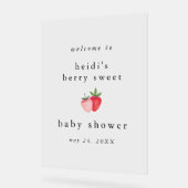 HEIDI Berry Sweet Girl Baby Dusche Willkommen Acrylschild (Winkel)