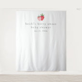 HEIDI Berry Sweet Strawberry Babydusche Hintergrun Wandteppich (Vorderseite)