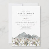 HEIDI Bohemische Wildblume Erste Geburtstagspartei Einladung (Vorderseite)