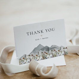 HEIDI Bohemische Wildblume Wasserfarbe Dankeskarte