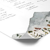 HEIDI Boho Mountain Blume Erstes Jahr Meilenstein Poster (Ecke)