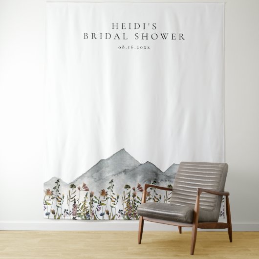 HEIDI Boho Mountain Wildblume Brautparty Wandteppich (Beispiel)